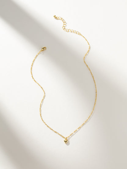 ["Mini Heart Necklace ", " Gold ", " Product Image ", " Uncommon James"]