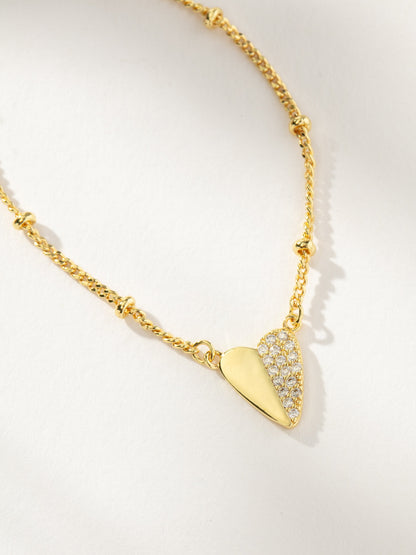 ["Other Half Heart Necklace ", " Gold ", " Product Detail Image ", " Uncommon James"]