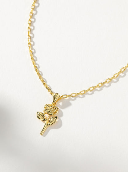 ["Rose Pendant Necklace ", " Gold ", " Product Detail Image ", " Uncommon James"]