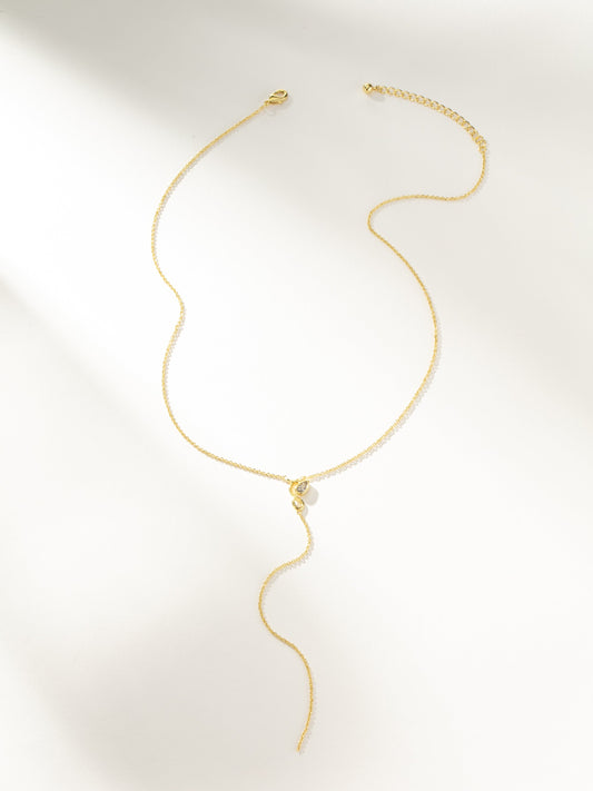 Snake Lariat Necklace | Gold | Product Image | Uncommon James