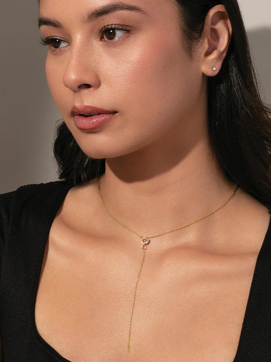Snake Lariat Necklace | Gold | Product Image | Uncommon James