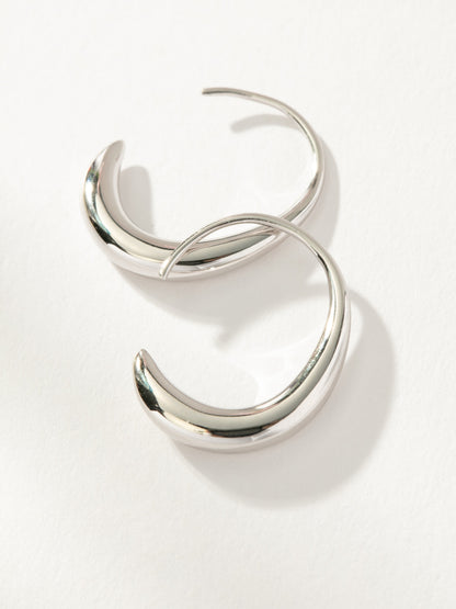 ["Dewdrop Hoop Earrings ", " Silver ", " Product Image ", " Uncommon James"]