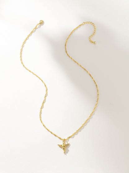 Angel on Earth Pendant Necklace | Gold | Product Image | Uncommon James