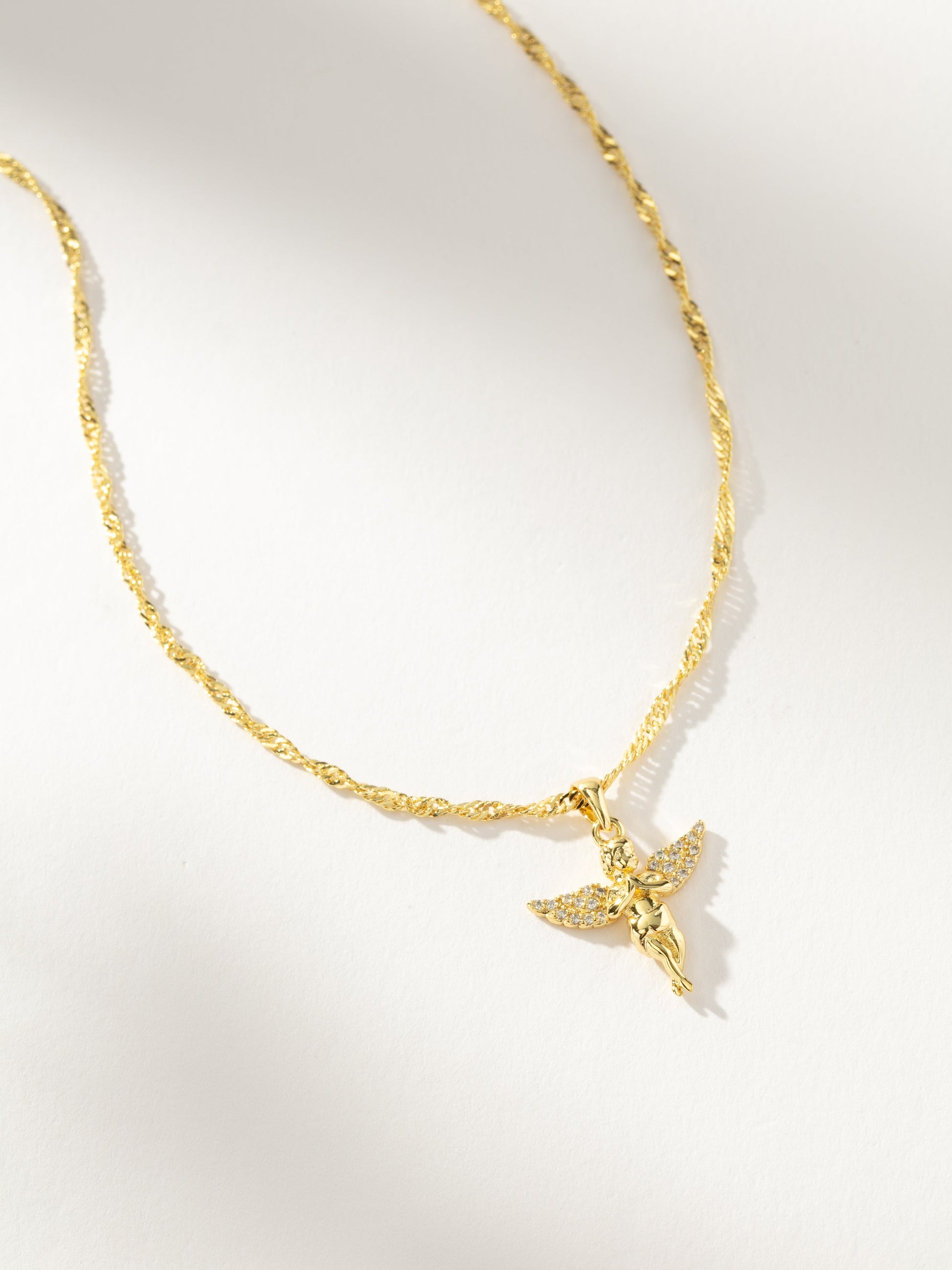 Angel on Earth Pendant Necklace | Gold | Product Detail Image | Uncommon James