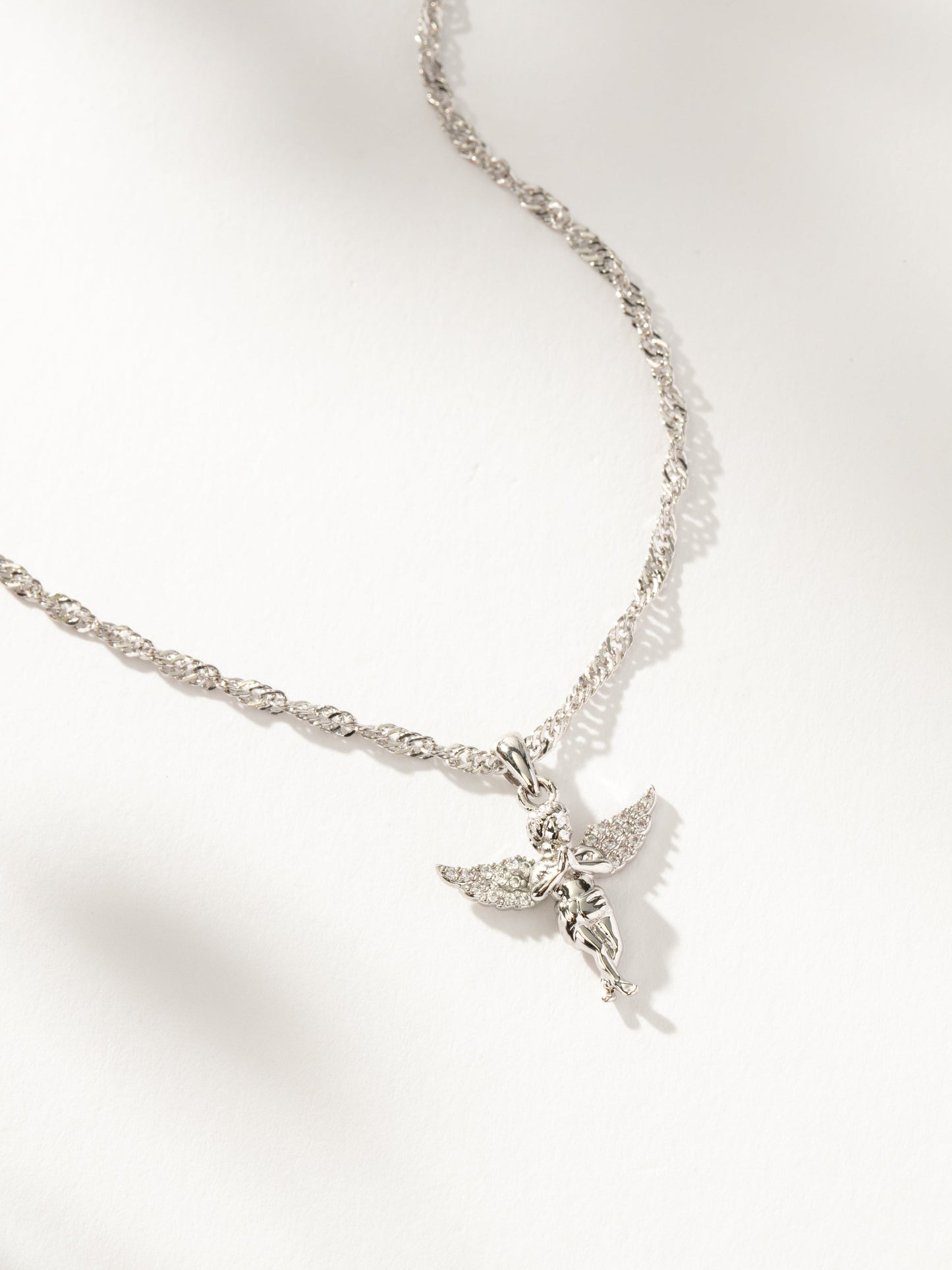 Angel on Earth Pendant Necklace | Silver | Product Detail Image | Uncommon James