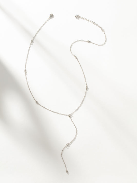 Icy Lariat Necklace | Silver | Product Image | Uncommon James