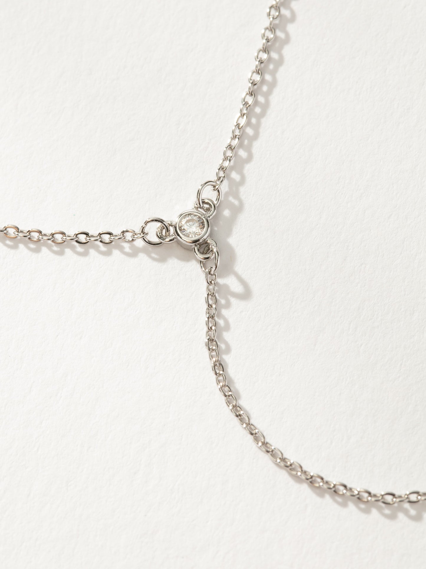 Icy Lariat Necklace | Silver | Product Detail Image | Uncommon James