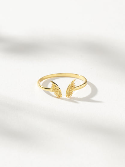 Angel Wings Ring | Gold | Product Image | Uncommon James