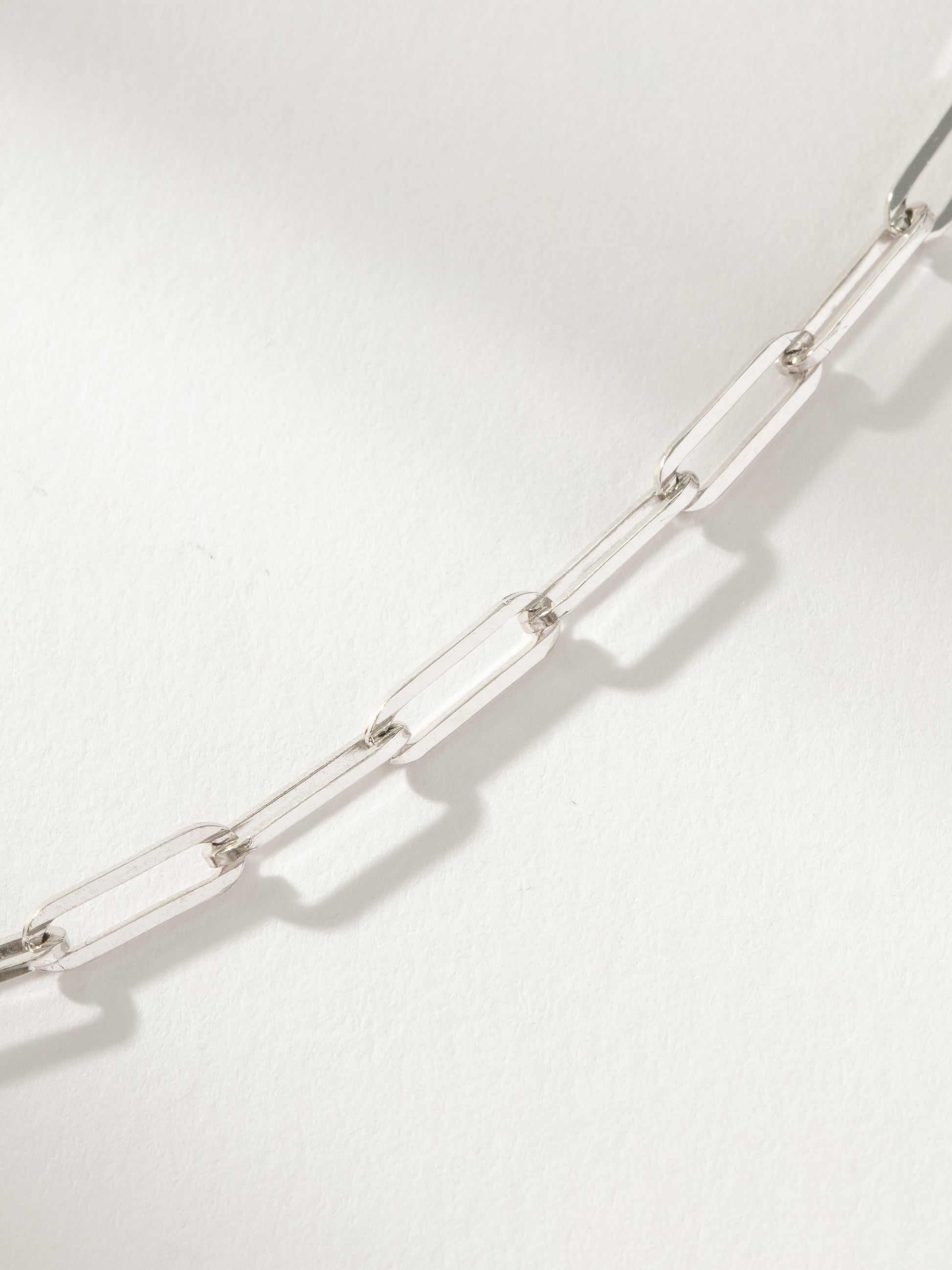 Basic Paperclip Chain Bracelet | Sterling Silver | Product Detail Image | Uncommon James