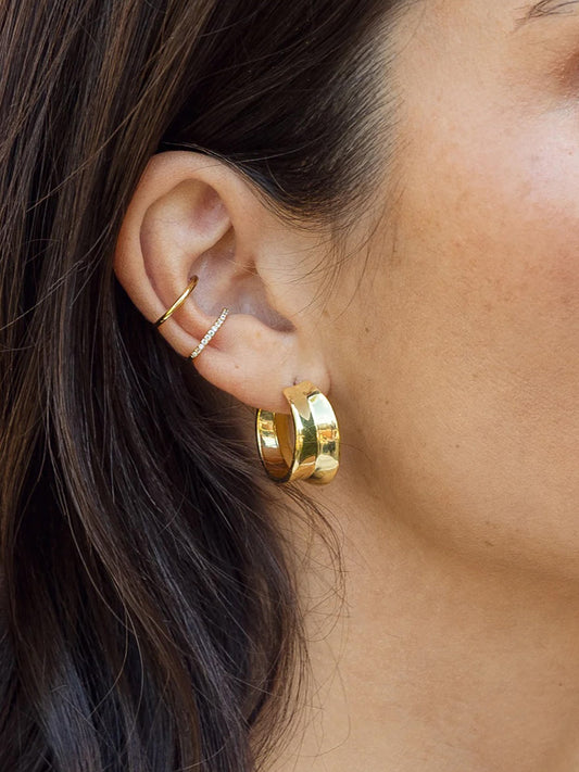 Bold Balance Hoop Earrings | Gold | Product Image | Uncommon James