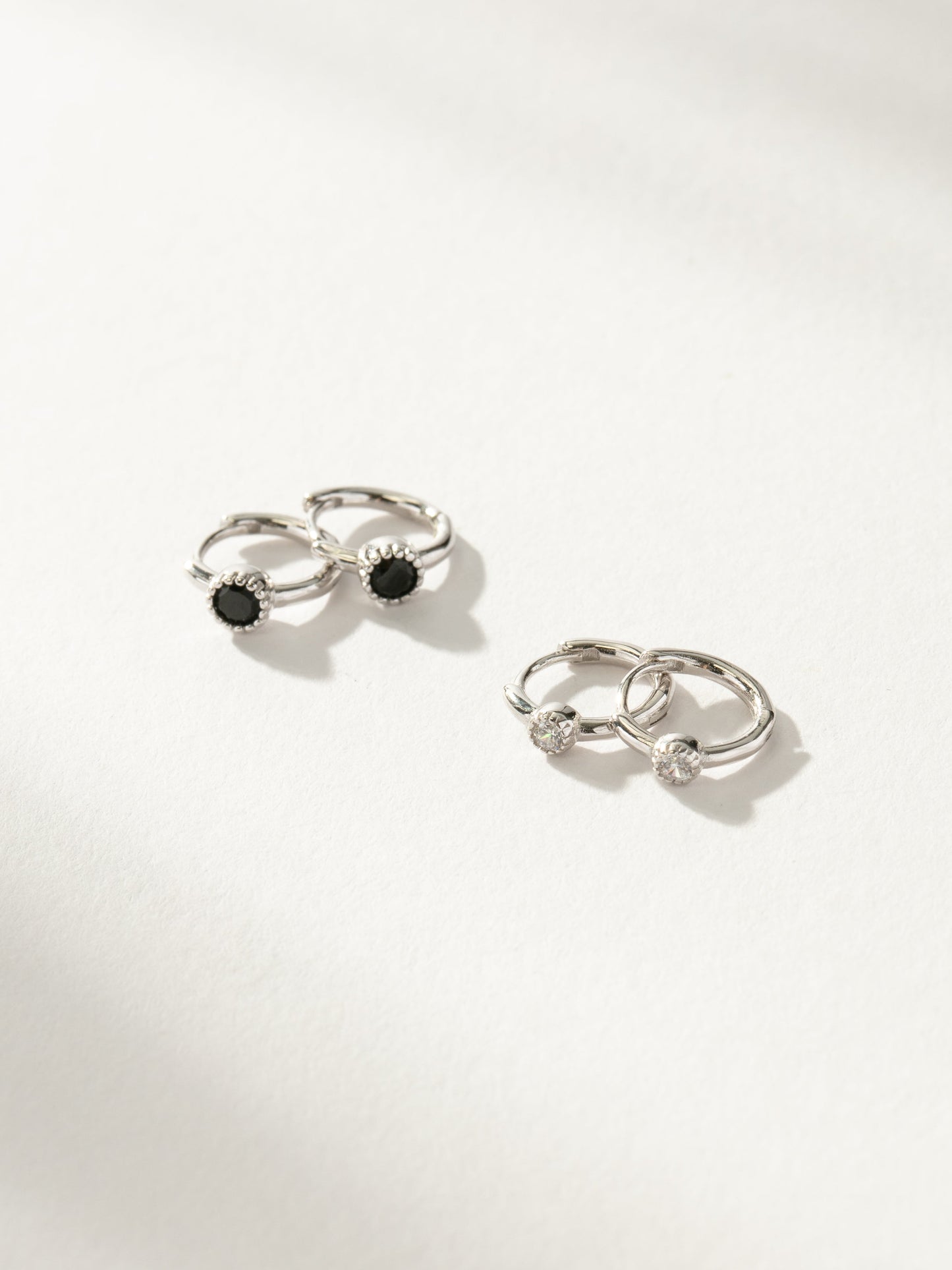 Center Stage Huggie Earrings | Sterling Silver | Product Image | Uncommon James