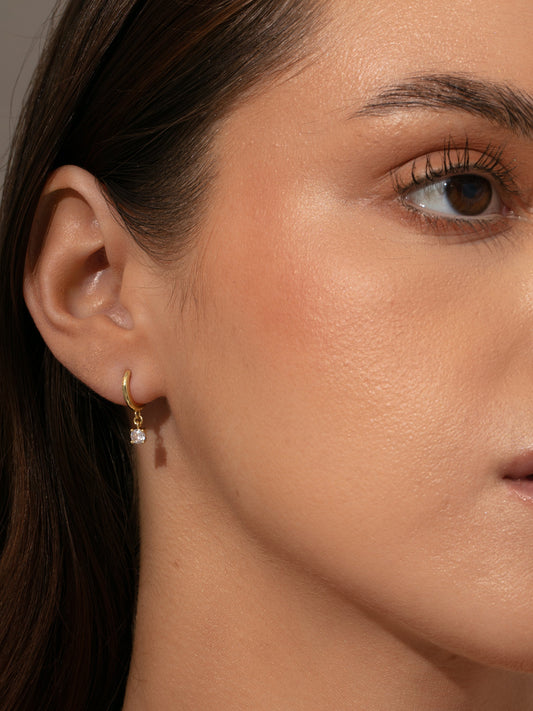 Going Solo Huggie Earrings | Gold | Product Image | Uncommon James