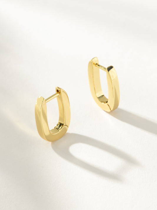 Oval Huggie Earrings | Gold | Product Image | Uncommon James