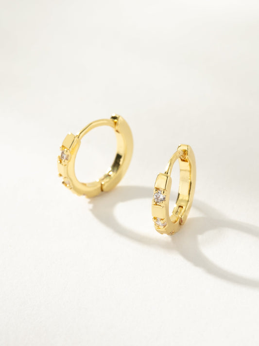 Runway Huggie Earrings | Gold | Product Image | Uncommon James