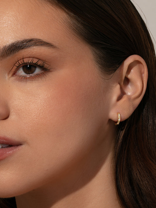 Runway Huggie Earrings | Gold | Product Image | Uncommon James