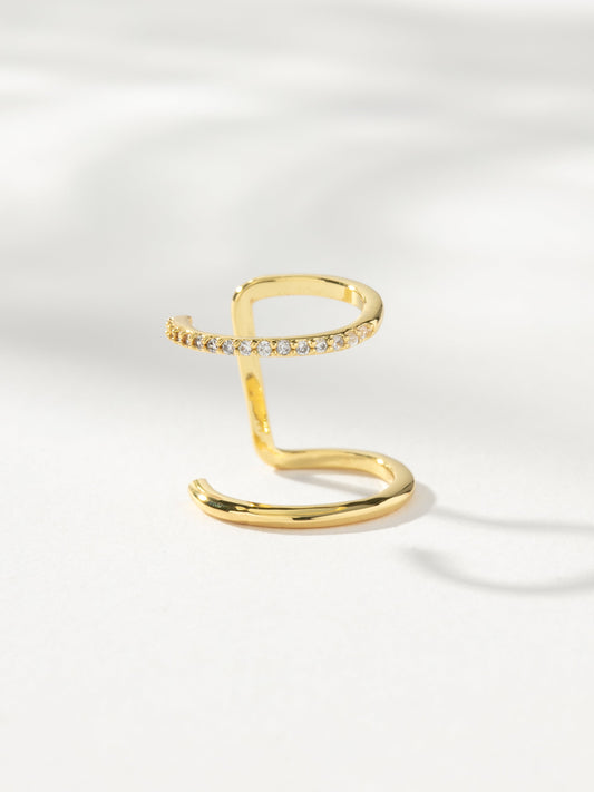 Simple Shine Ear Cuff | Gold | Model Image | Uncommon James