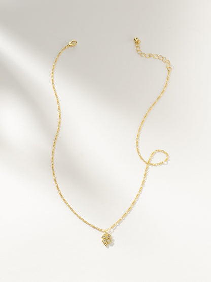 ["Four Leaf Clover Necklace ", " Gold ", " Product Image ", " Uncommon James"]