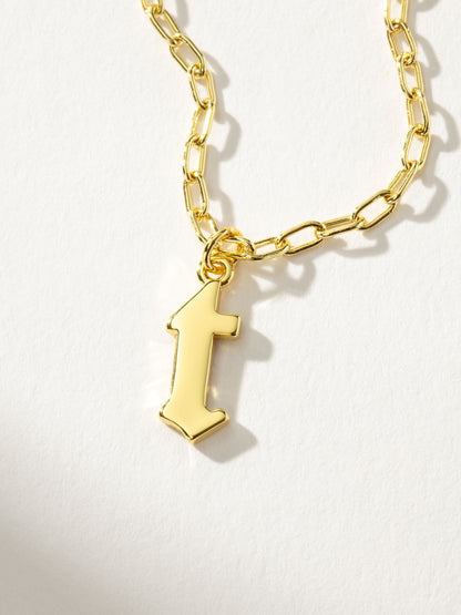 ["Gothic Initial Pendant Necklace ", " Gold T ", " Product Detail Image ", " Uncommon James"]