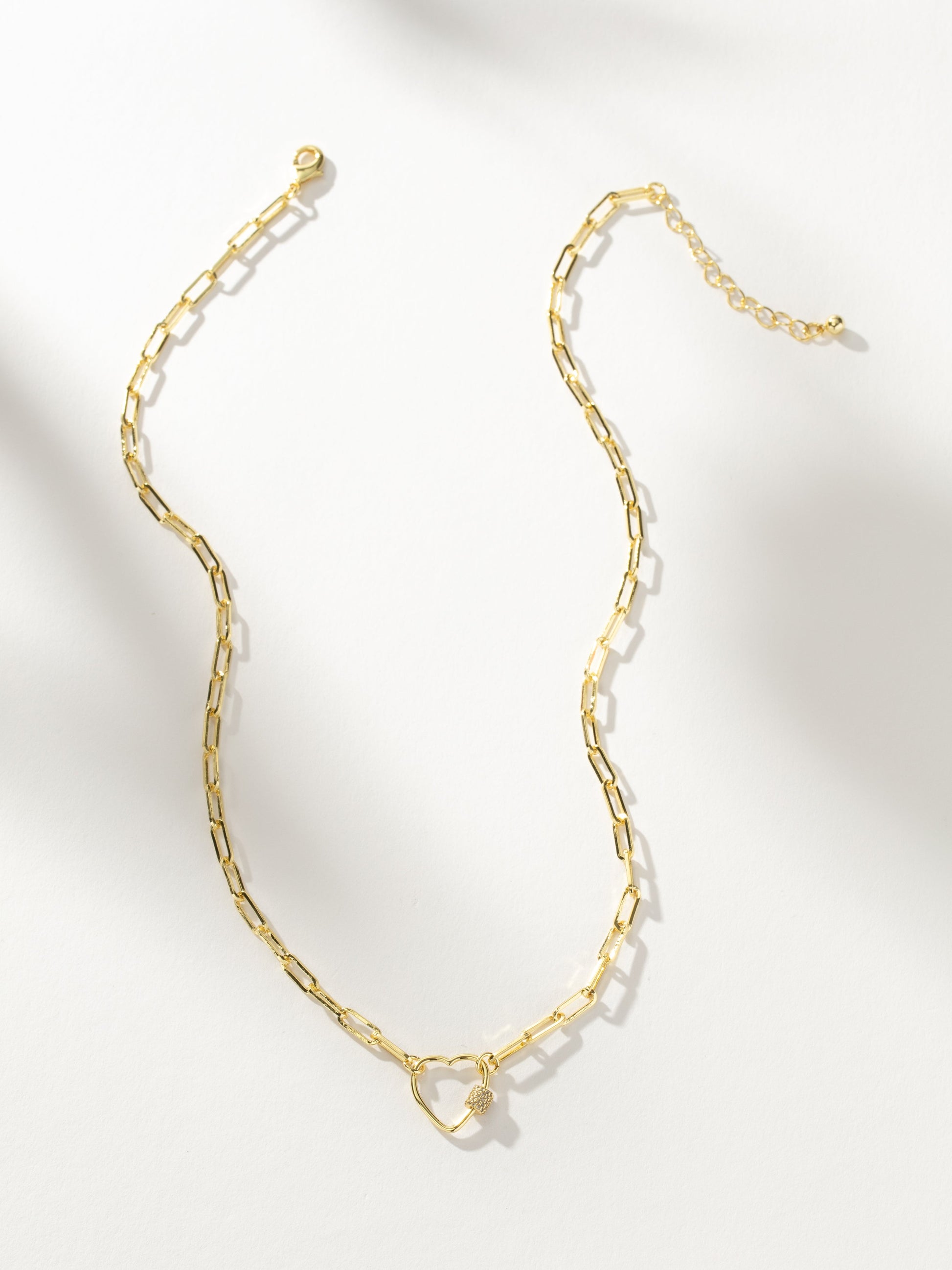 Locked Heart Necklace | Gold | Product Image | Uncommon James