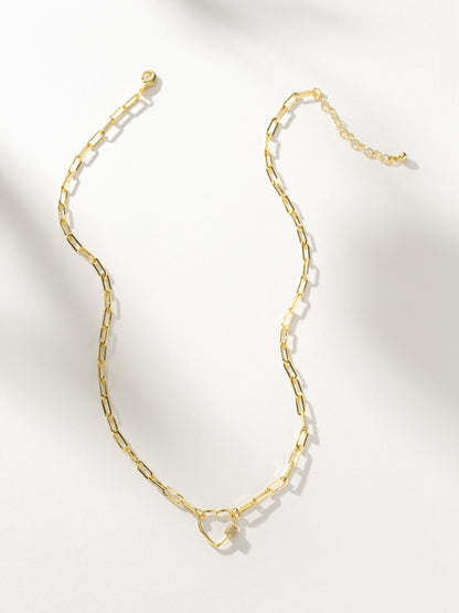 ["Locked Heart Necklace ", " Gold ", " Product Image ", " Uncommon James"]