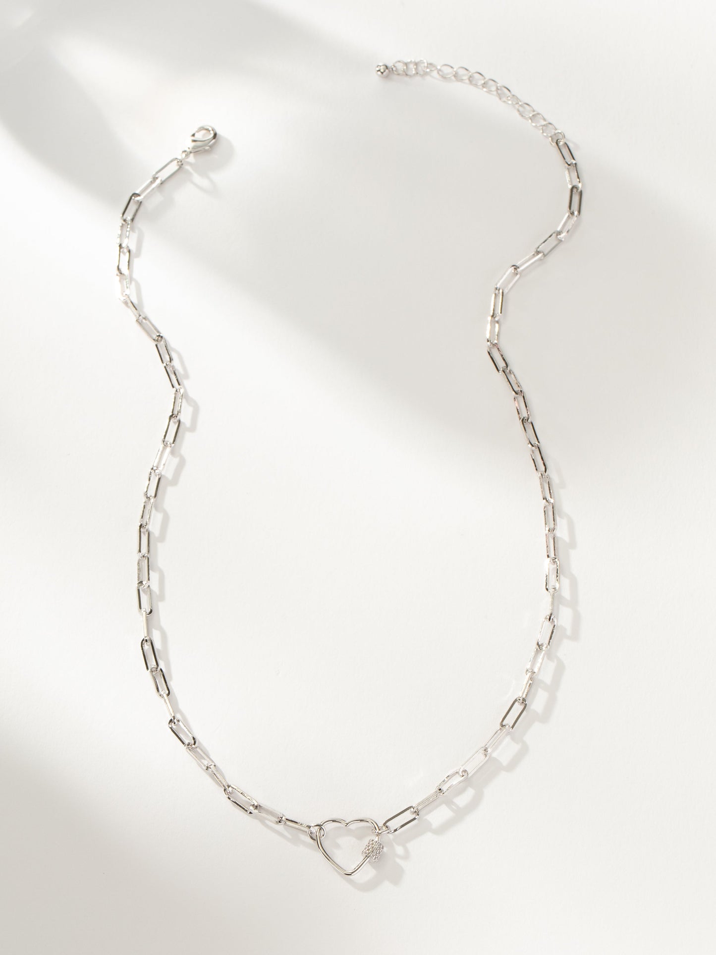 Locked Heart Necklace | Silver | Product Image | Uncommon James