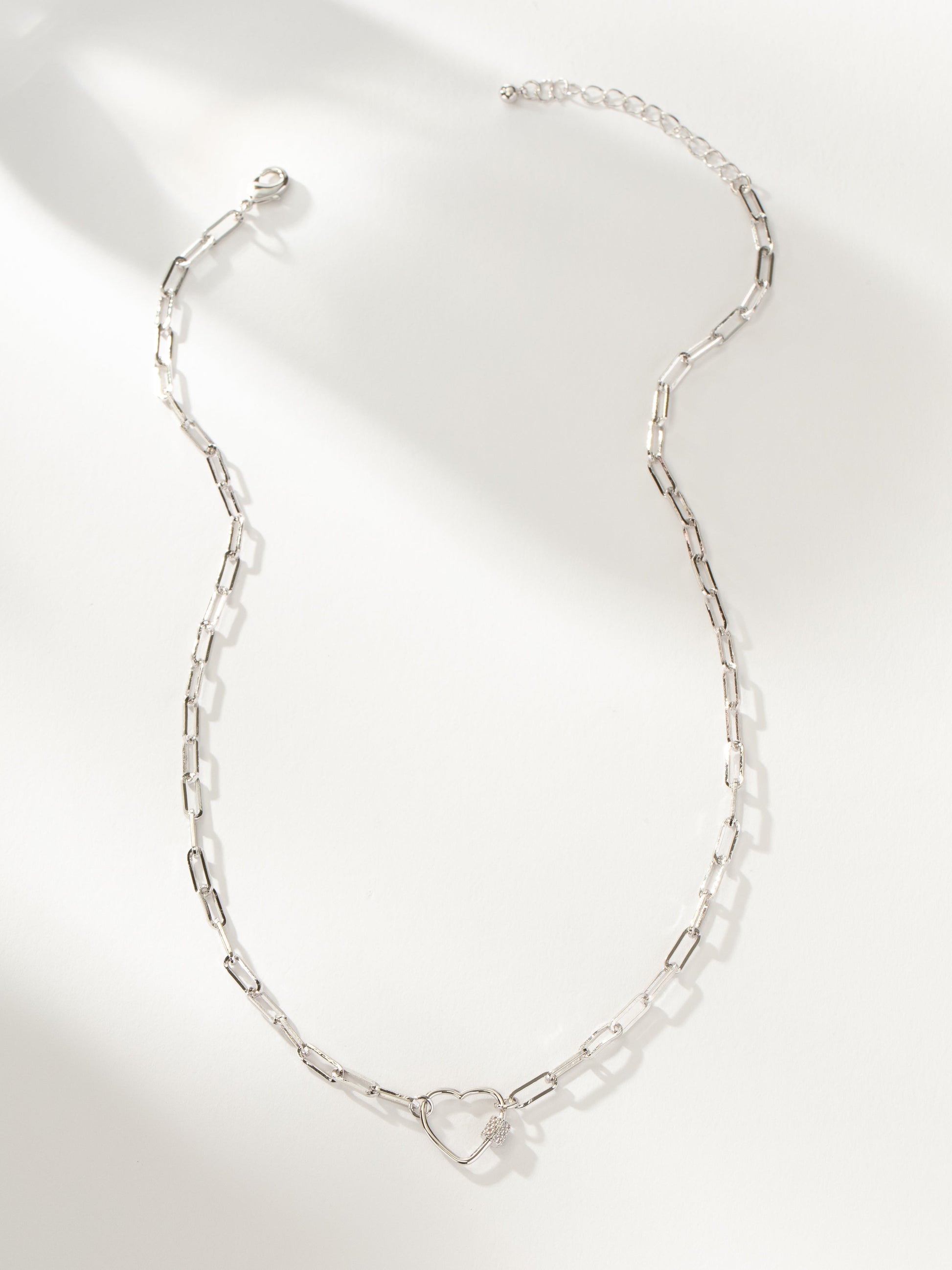 Locked Heart Necklace | Silver | Product Image | Uncommon James