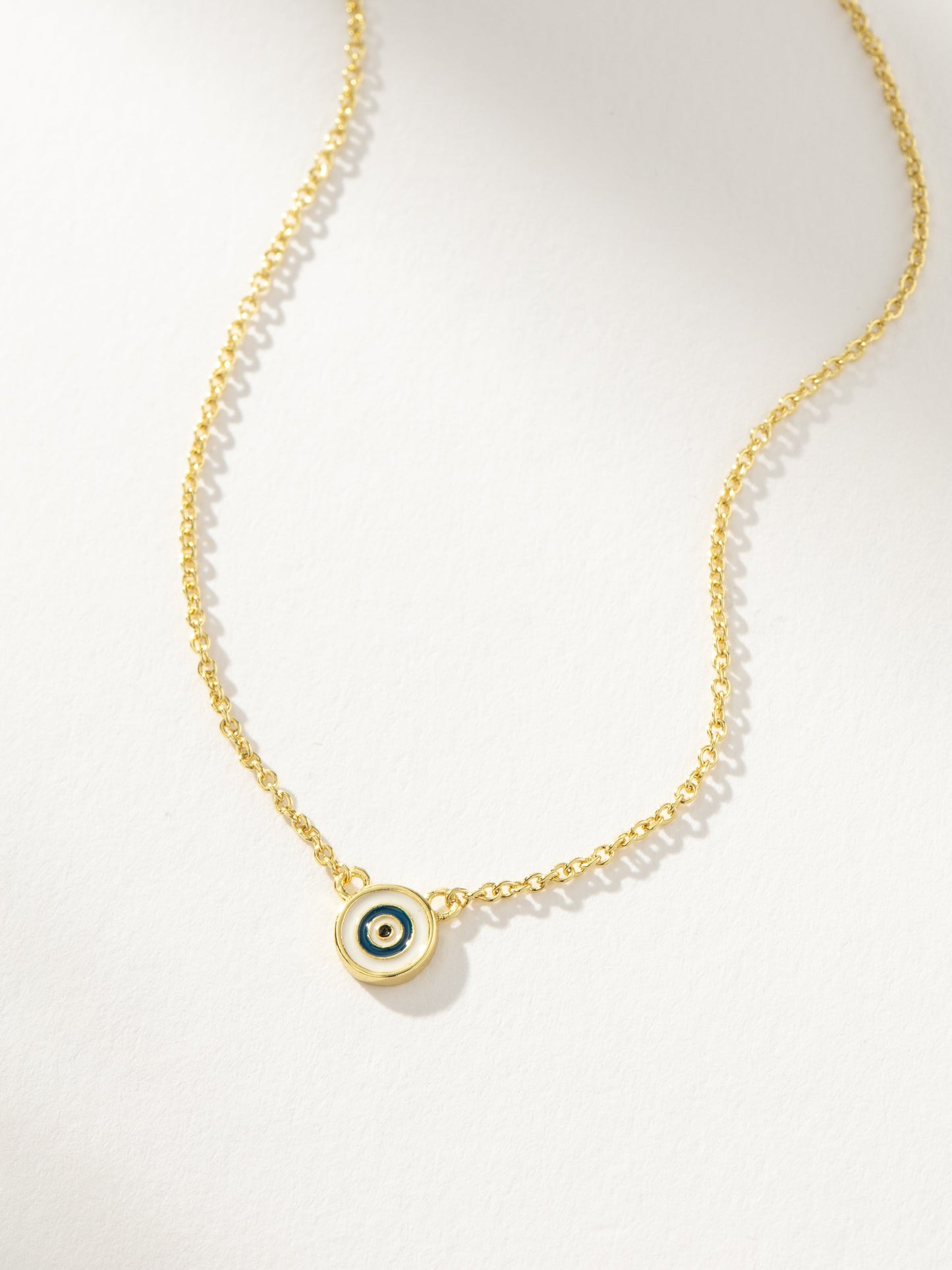 Simple Evil Eye Necklace | Gold | Product Detail Image | Uncommon James