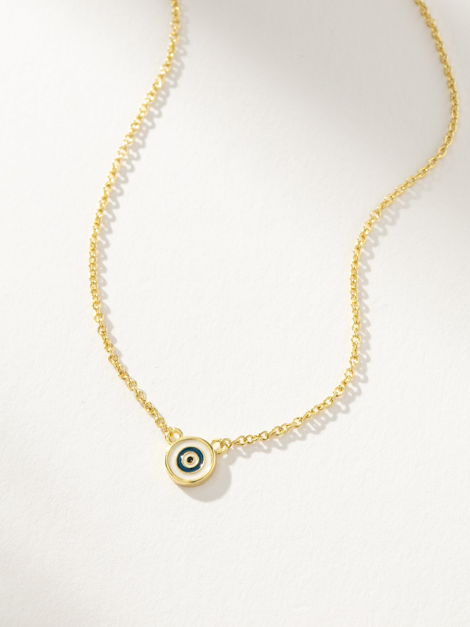 Simple Evil Eye Necklace | Gold | Product Detail Image | Uncommon James