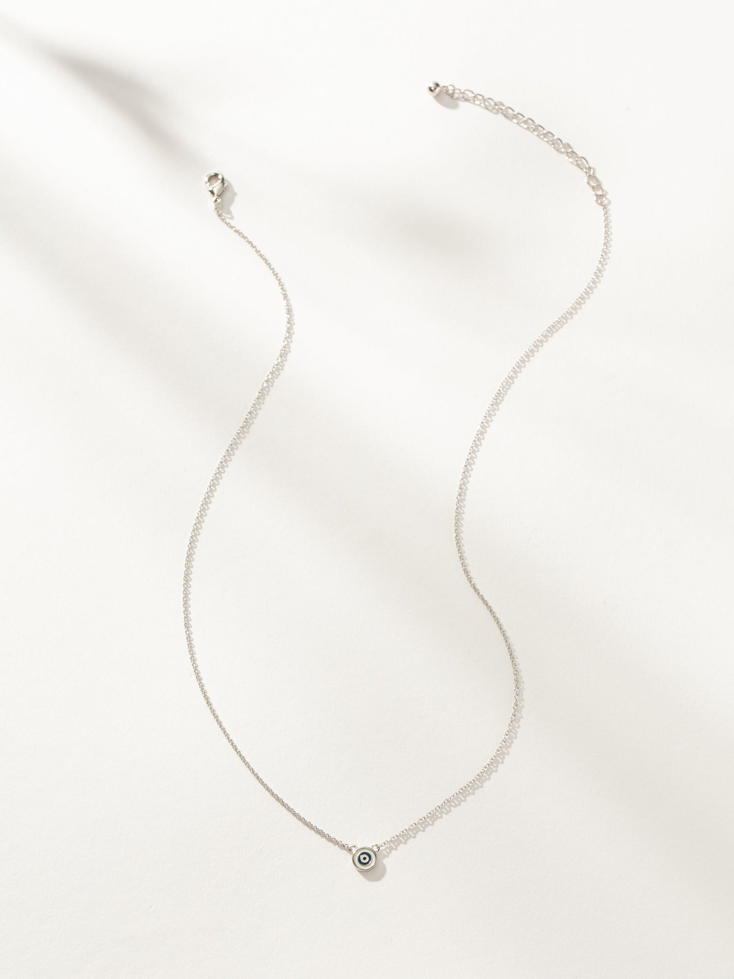 Simple Evil Eye Necklace | Silver | Product Image | Uncommon James