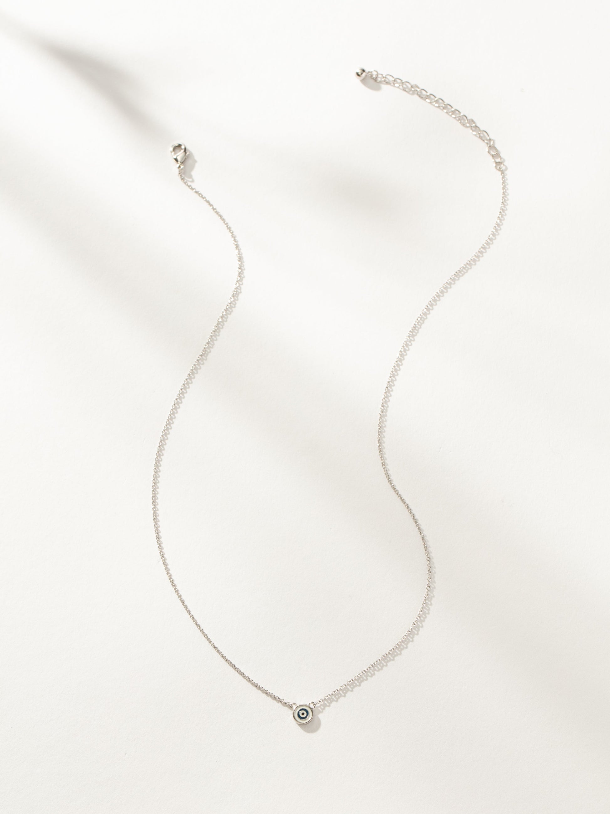 Simple Evil Eye Necklace | Silver | Product Image | Uncommon James