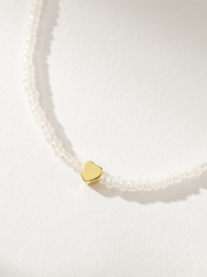 ["With Love Beaded Necklace ", " White ", " Product Detail Image ", " Uncommon James"]