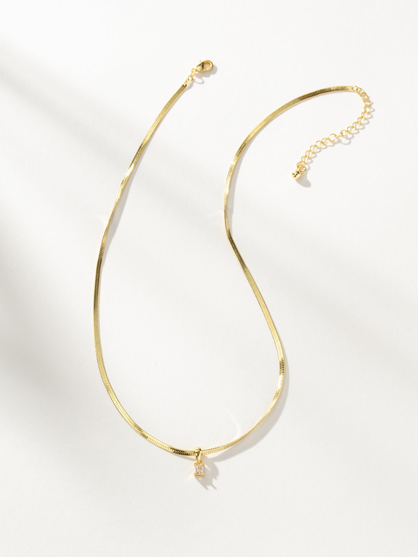 Work It Herringbone Chain Necklace | Gold | Product Image | Uncommon James