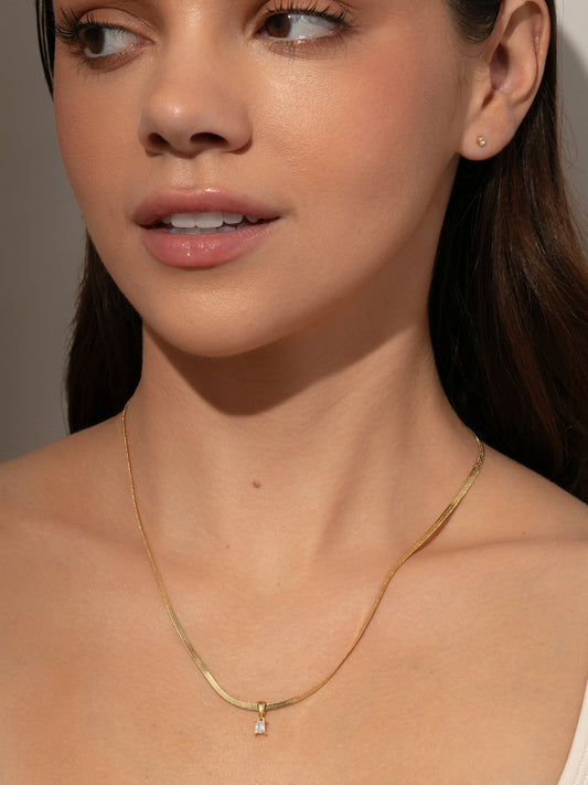 Work It Herringbone Chain Necklace | Gold | Product Image | Uncommon James