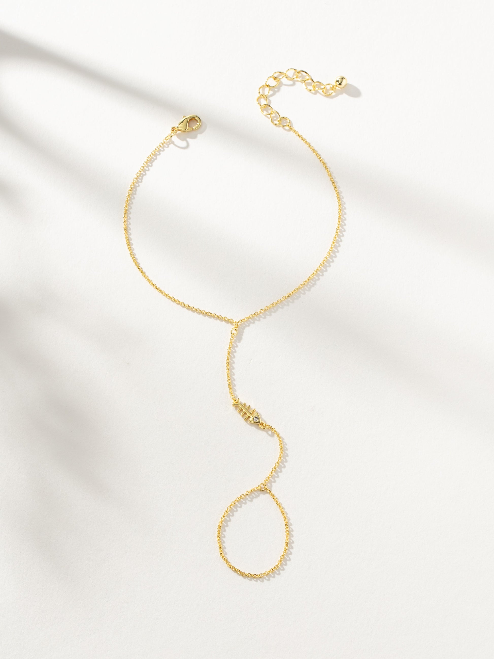 Fish Bone Hand Chain | Gold | Product Image | Uncommon James