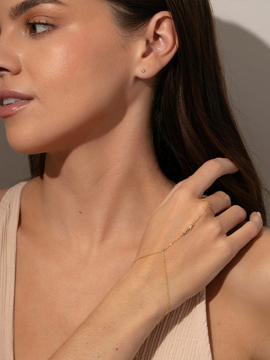 Fish Bone Hand Chain | Gold | Product Image | Uncommon James