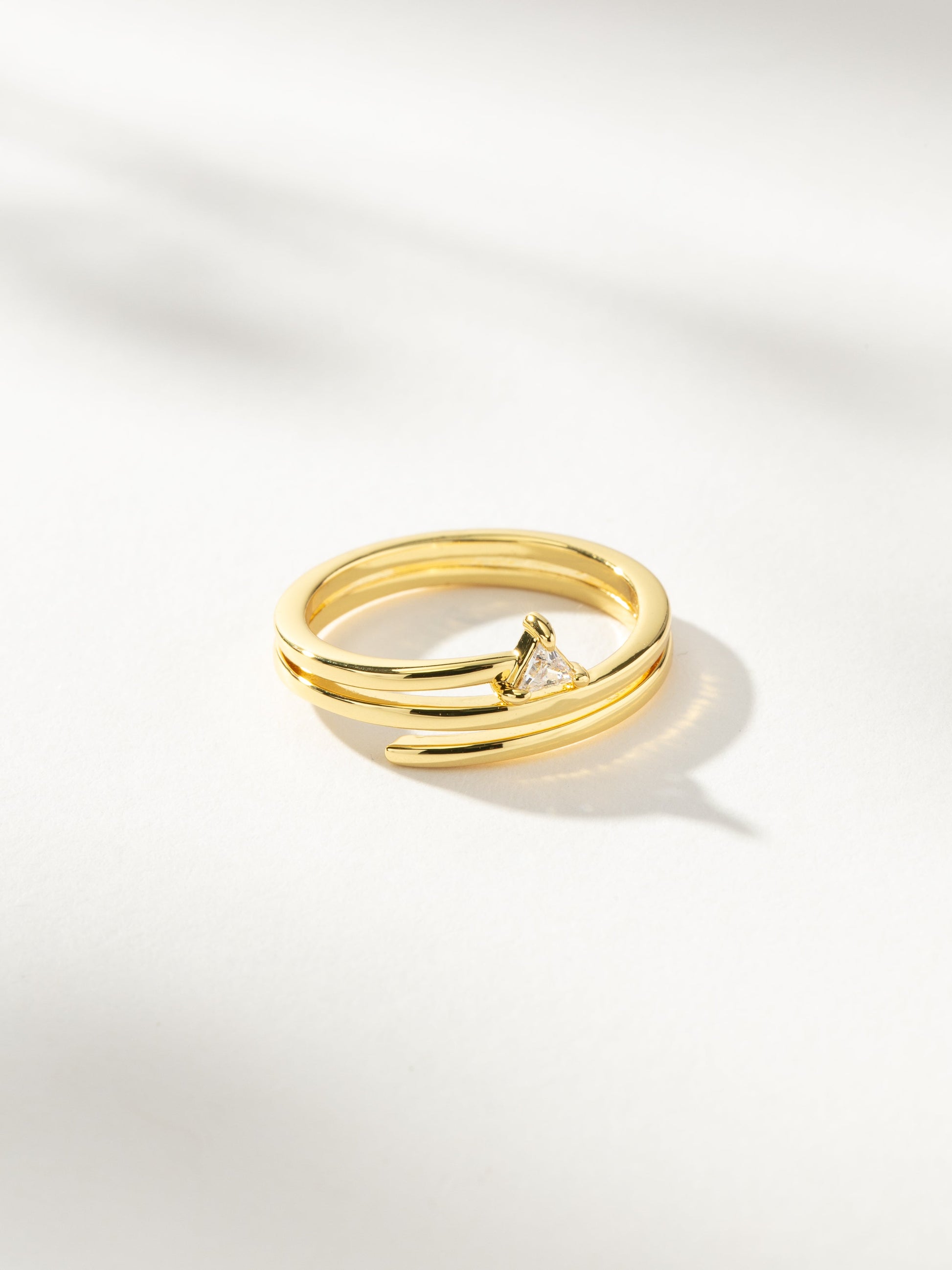 Triangle Spiral Ring | Gold | Product Image | Uncommon James