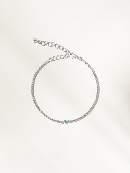 ["Precious Stone and Chain Bracelet ", " Silver ", " Product Image ", " Uncommon James"]