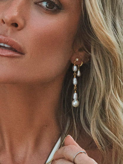 ["Pearl Drop Earrings ", " Gold ", " KC Image ", " Uncommon James"]