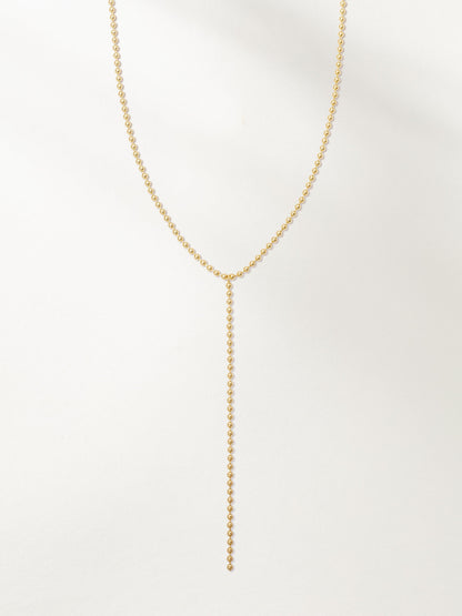 Ball Chain Lariat Necklace | Gold | Product Image | Uncommon James