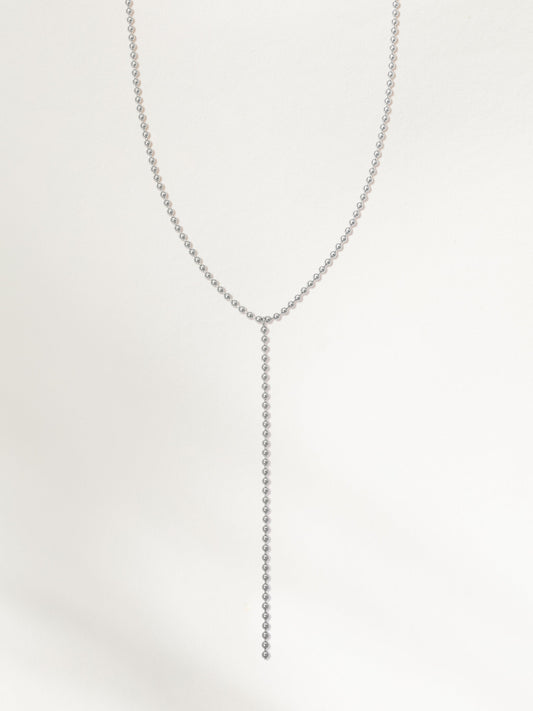 Ball Chain Lariat Necklace | Silver | Product Image | Uncommon James