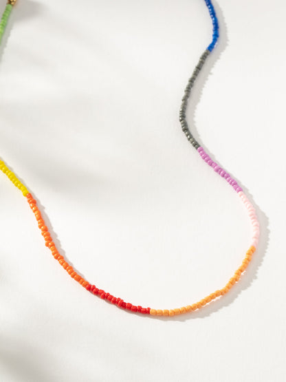 ["Color Block Beaded Necklace ", " Multi ", " Product Detail Image ", " Uncommon James"]