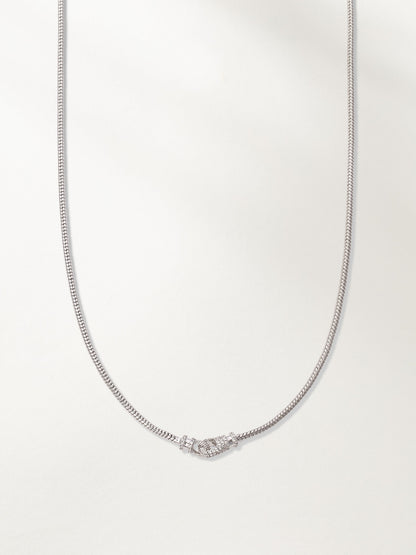 ["Locked In Snake Chain Necklace ", " Silver ", " Product Image ", " Uncommon James"]