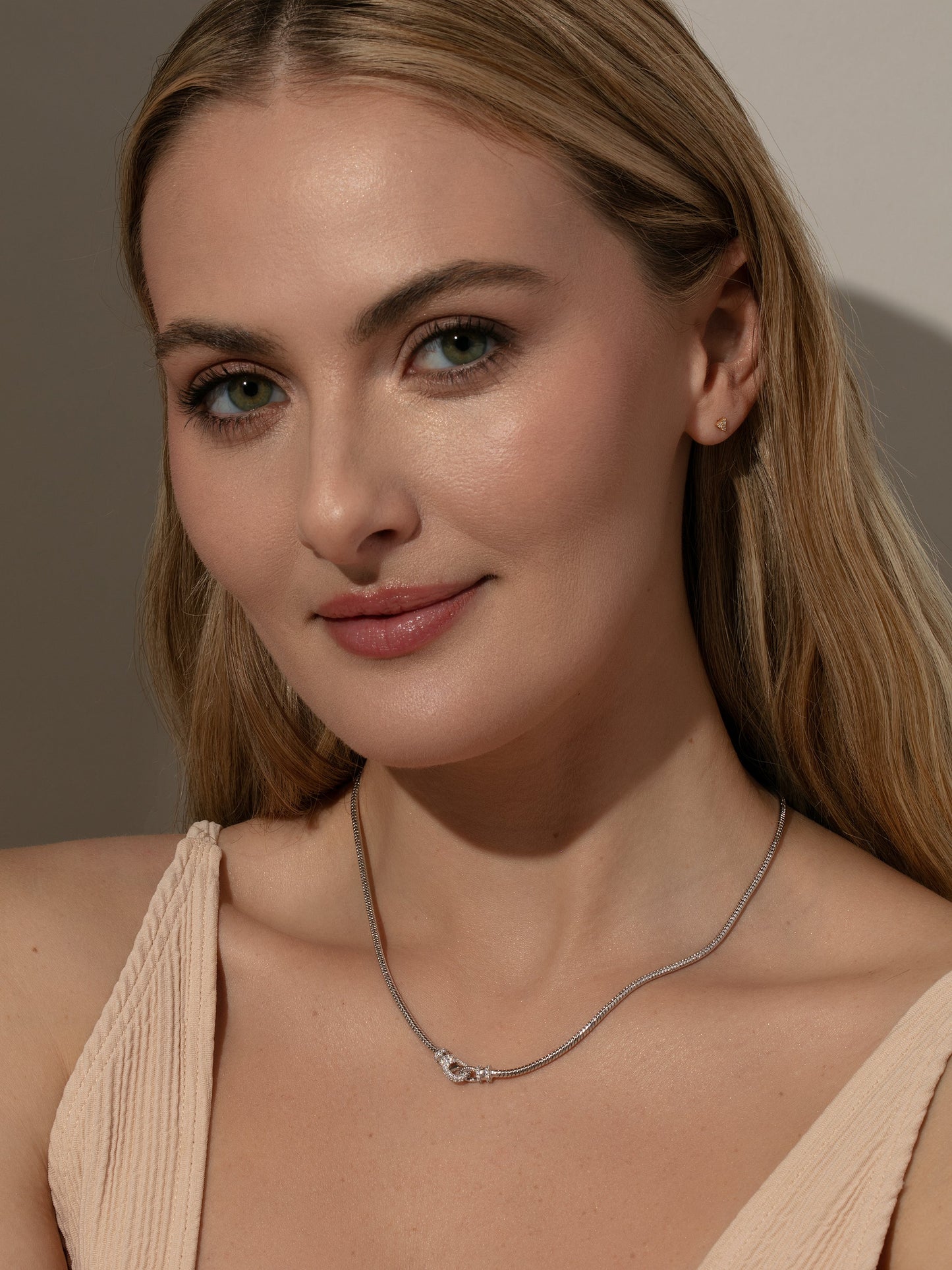 Locked In Snake Chain Necklace | Silver | Model Image | Uncommon James