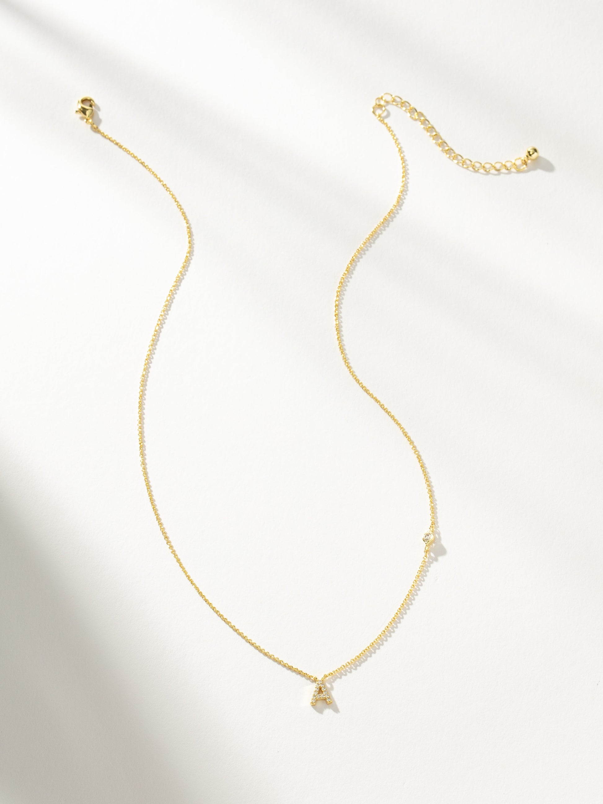 Pavé Initial Necklace | Gold | Product Image | Uncommon James