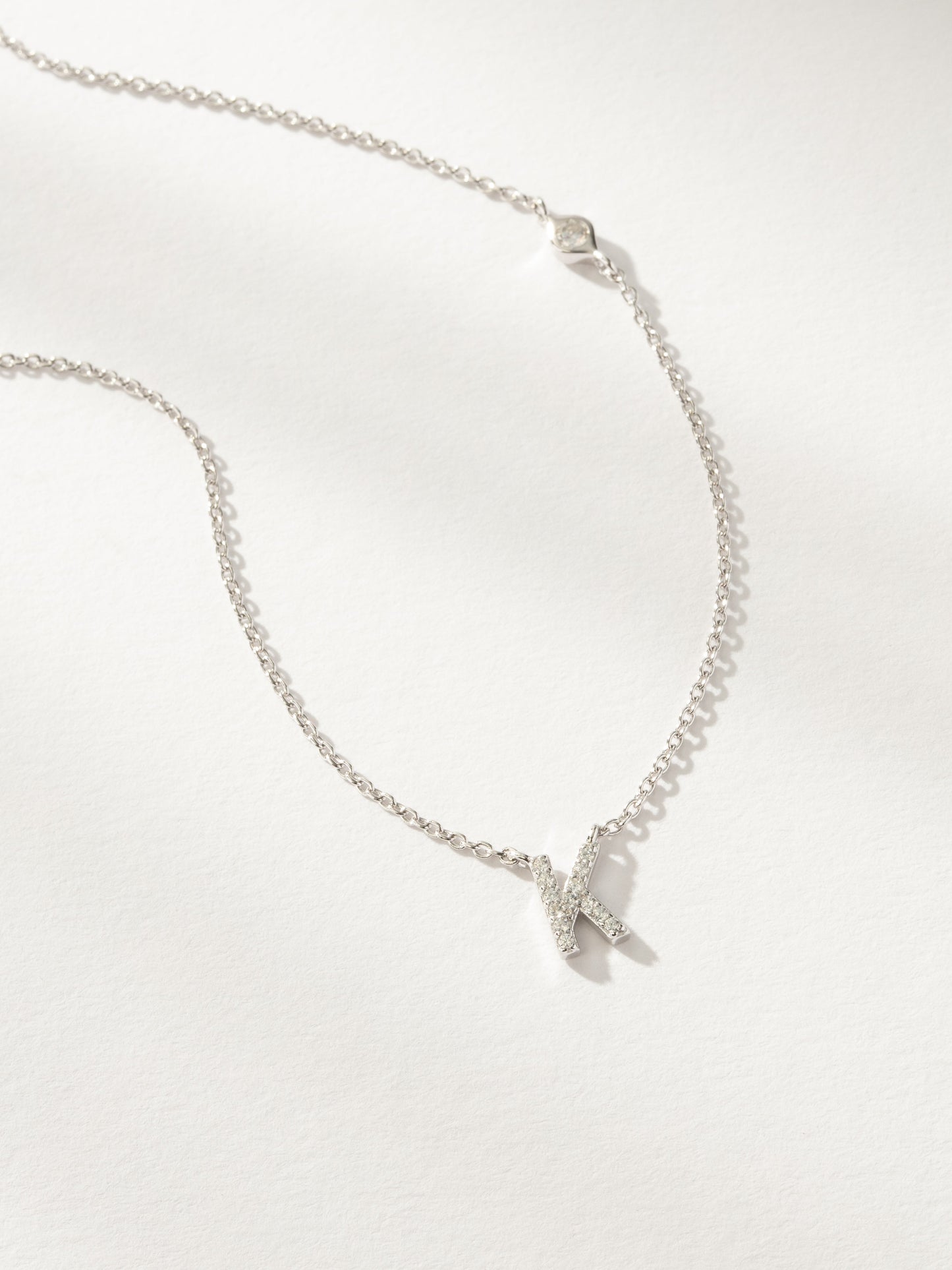 Pavé Initial Necklace | Sterling Silver K | Product Image | Uncommon James