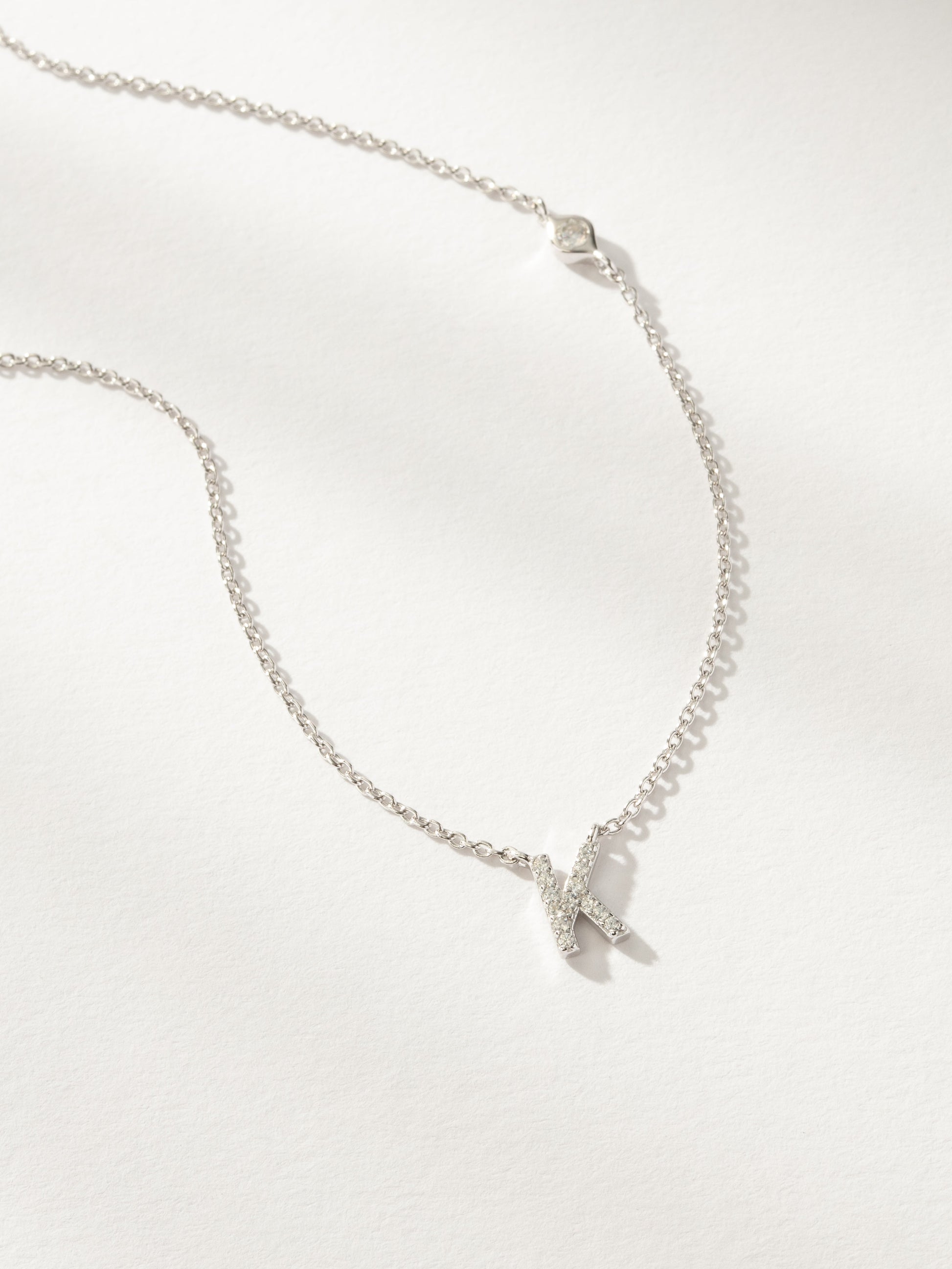 Pavé Initial Necklace | Sterling Silver K | Product Image | Uncommon James