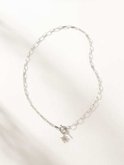["Starfish Pendant and Chain Necklace ", " Silver ", " Product Image ", " Uncommon James"]