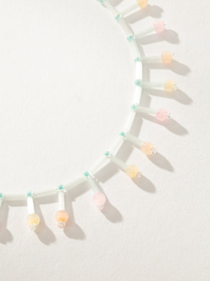 ["Ocean Floor Beaded Anklet ", " Blue/Pink ", " Product Detail Image ", " Uncommon James"]