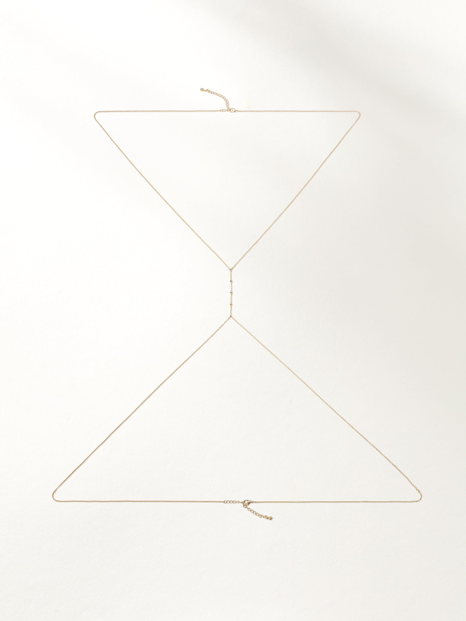 Rainbow Gem Body Chain | Gold | Product Image | Uncommon James