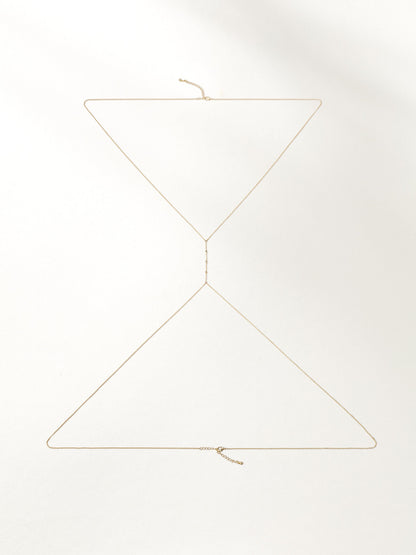 Rainbow Gem Body Chain | Gold | Product Image | Uncommon James